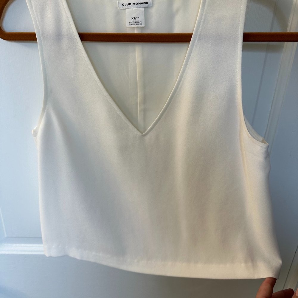 Club Monaco Cropped Tank - White - Size XS - Picture 5 of 5
